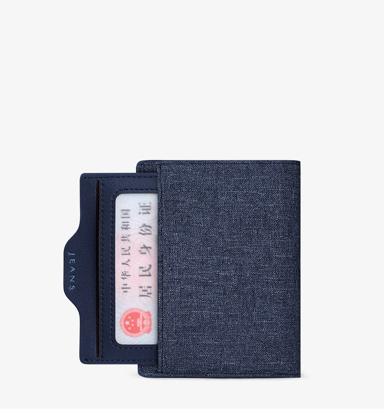 Men's Fashion Multifunctional Short Canvas Card Holder