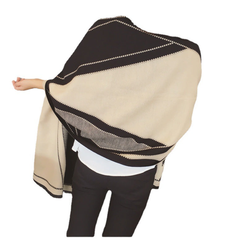 Double-sided  Increase Office Dual-use Long Scarf