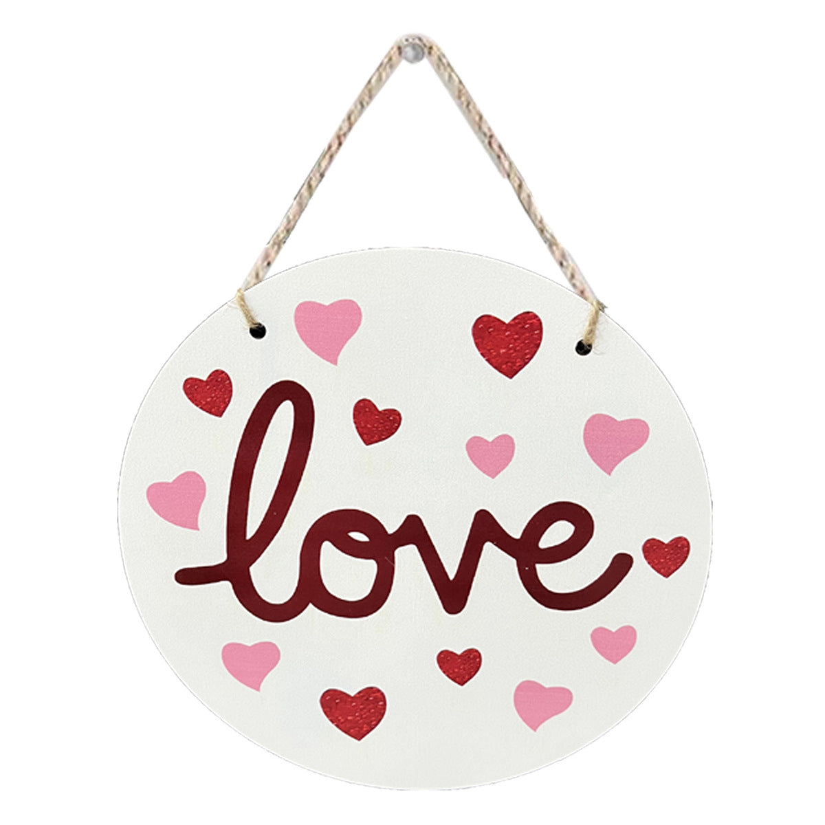 Guirlande de décoration Saint-Valentin en bois à suspendre, pendentif de fête pour la maison