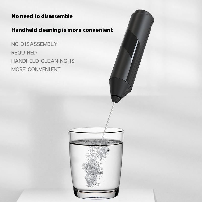 Mousseur à lait électrique sans fil en acier inoxydable