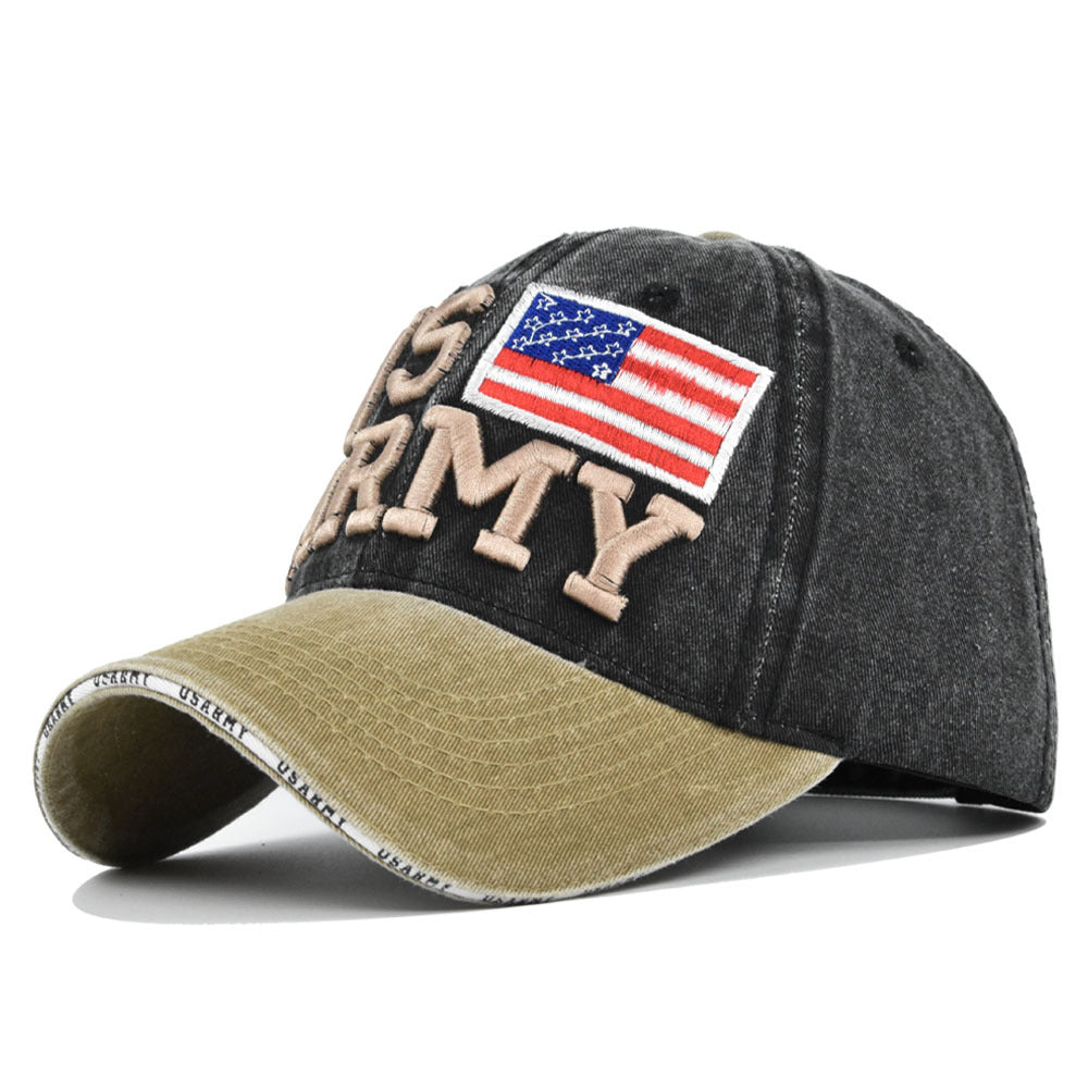 Embroidered Letter Baseball  Men's And Women's Retro Duck Tongue