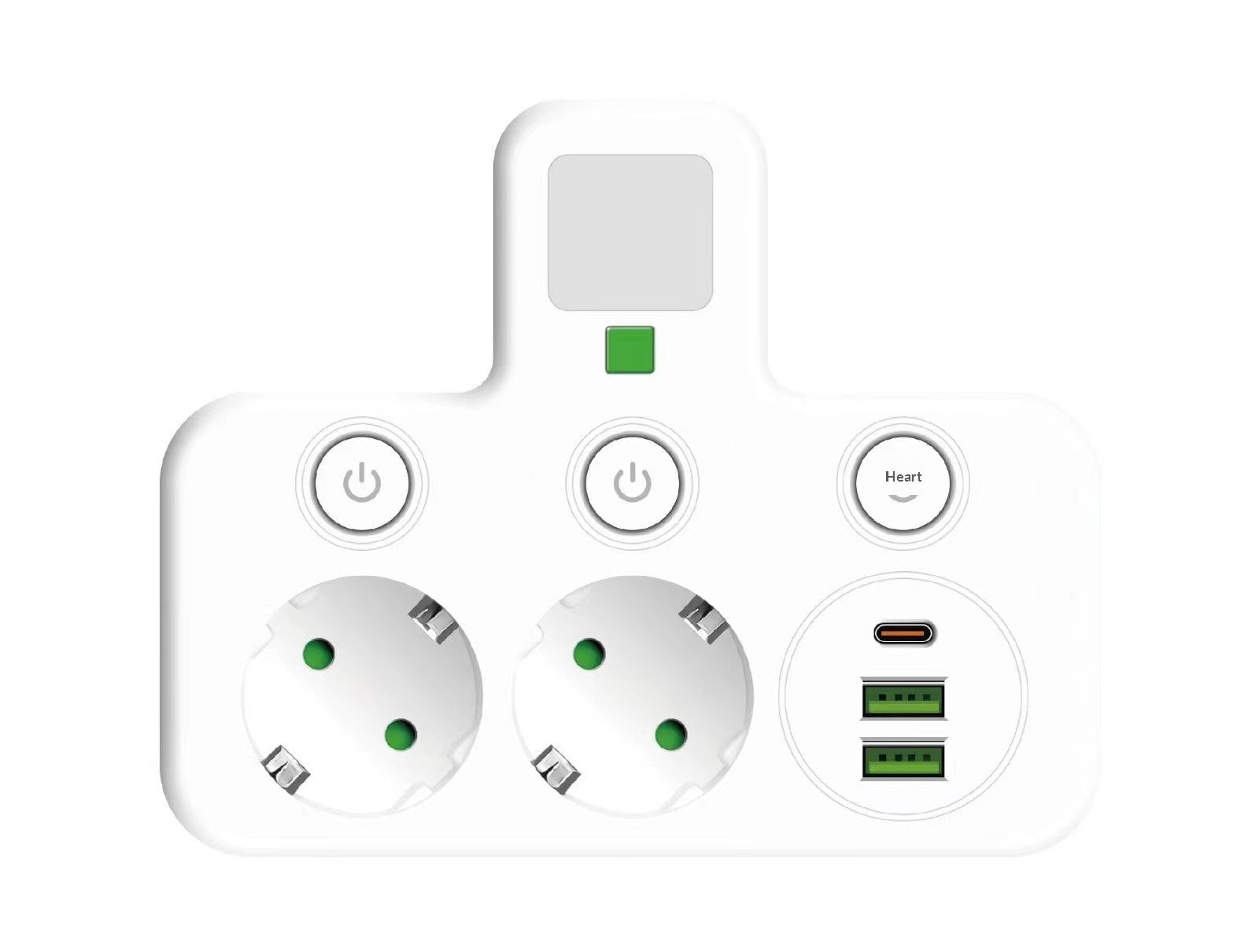 A Power Strip Extension Cord That Meets German Standards Is EU-certified And Features USB Fast Charging And A Built-in Switch