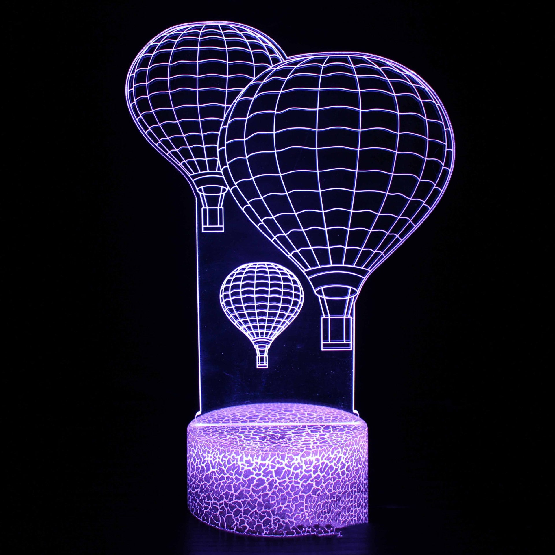 Hot Air Balloon Valentine's Day Series 3d Colorful Night Light