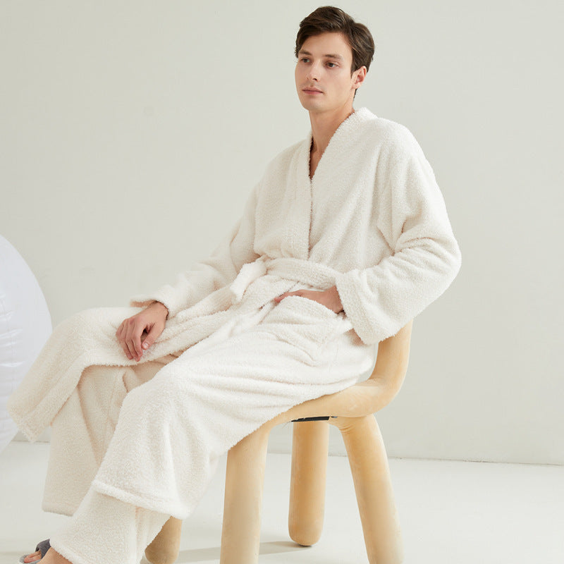Flannel Casual European And American Loose Nightgown