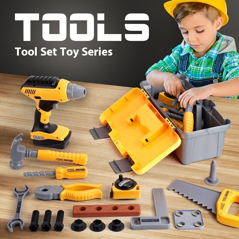 Children's Toolbox Toy Suit Play House Electric Drill Role