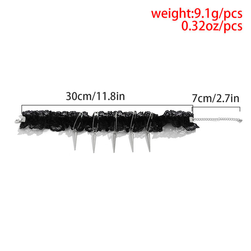 Elastic Lace Necklace Women's Fashion Pin