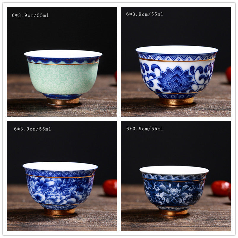 Vintage Chinese Ceramic Cup Coaster Tea Set