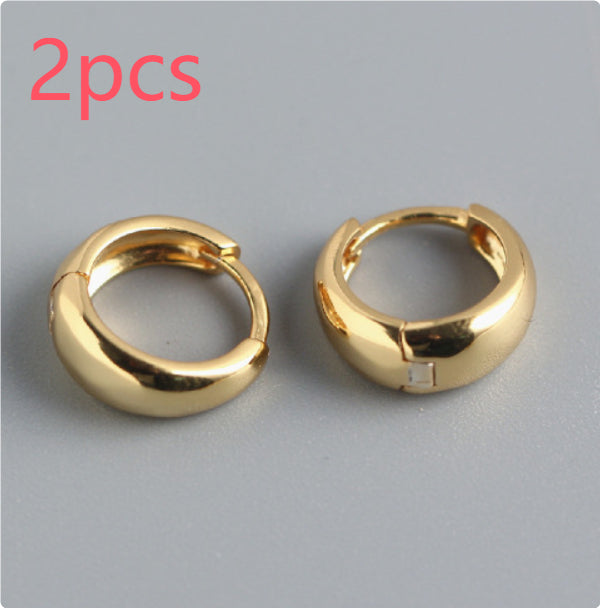 Simple Metal Wide-faced Personalized Earrings