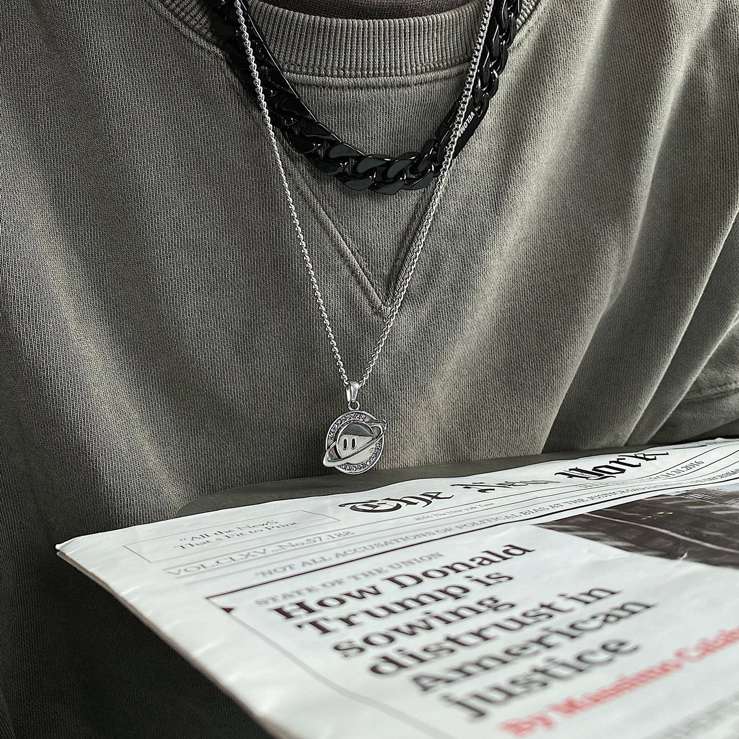 Purple Diamond Hip Hop Pendant Necklace