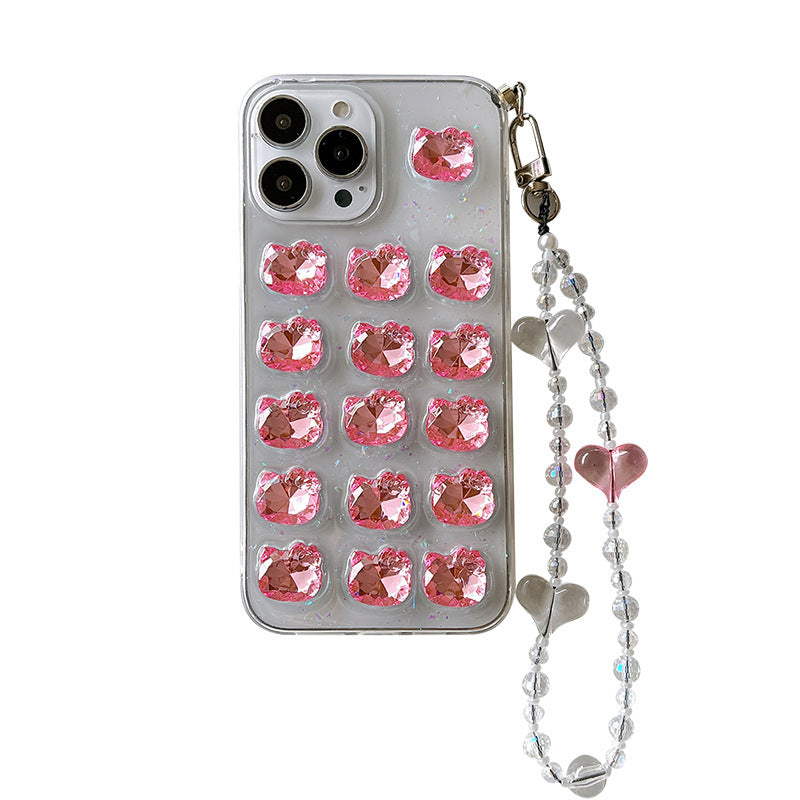 Epoxy Crystal Cat Shaped Phone Case