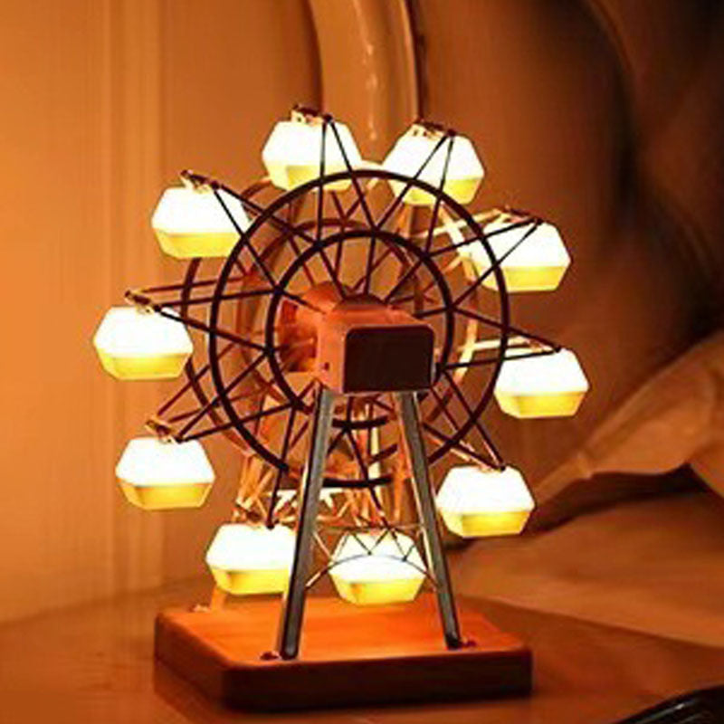 Lampe de Nuit Créative Décorative Petite Grande Roue Lampe d'Ambière Rotative