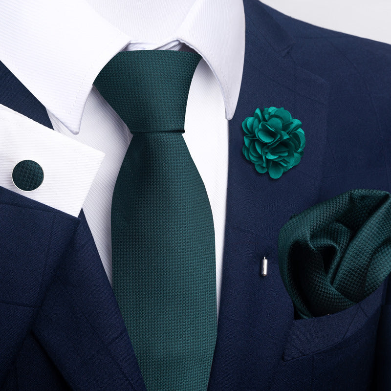 Men's Tie Suit Pocket Square Combo 8