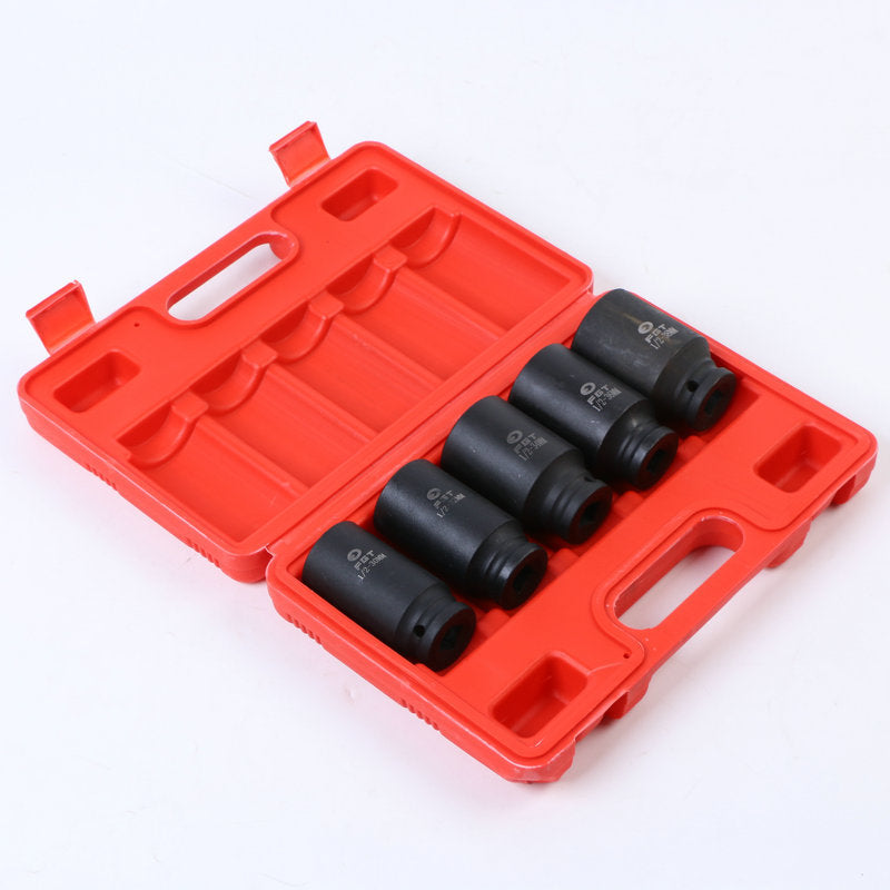 5-piece Auto Repair Auto Parts Tool Wind Gun Sleeve Chrome Vanadium Steel Auto Tire Wrench Inside The Hexagonal Wrench Tool