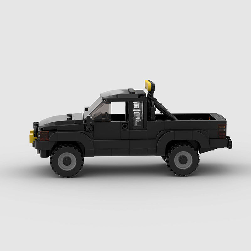 Small Particle Hilux Off-road Vehicle Pickup Truck Moc Puzzle Assembly