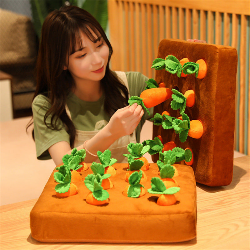 Jeu d'éveil pour enfants, peluches carottes à tirer, jouets d'interaction parent-enfant, jouets pour animaux de compagnie, potager