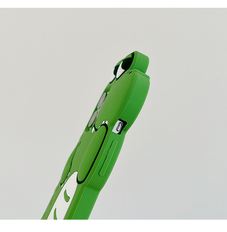 Green Cartoon Cute Soft Silicone Full Cover Phone Case