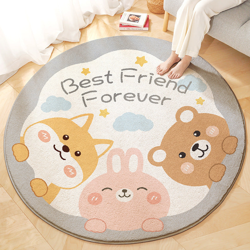 Home Living Room Bedroom Bedside Round Floor Mat