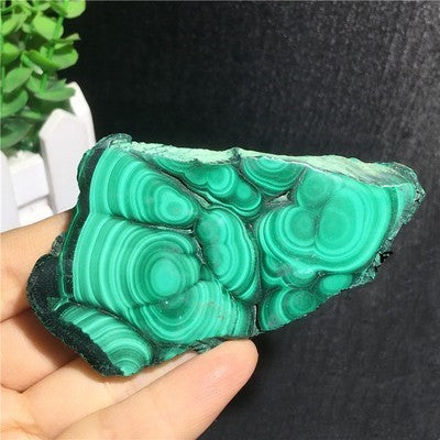 Natural Malachite Green Grinding Slice Mineral Specimen Ornamental Stone