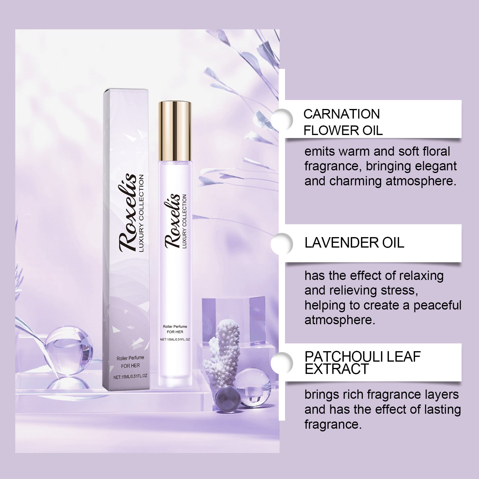 Women's Ball Perfume Natural Fresh Lasting Fragrance Daily Dating Elegant Niche Carnation