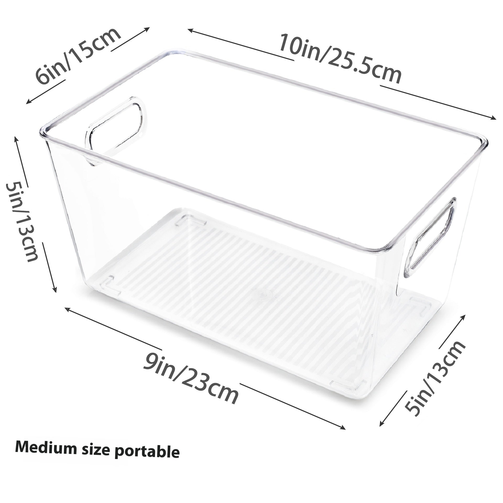 Transparent Drawer Style Refrigerator Storage With Handle