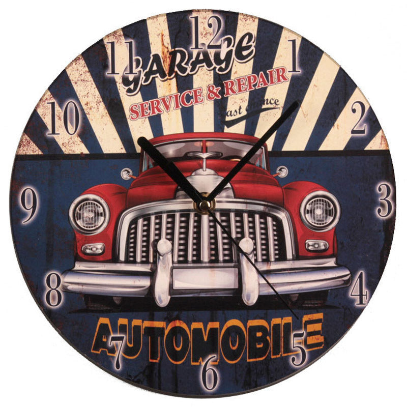 Creativity Simple Retro Home Frameless Wall Clock