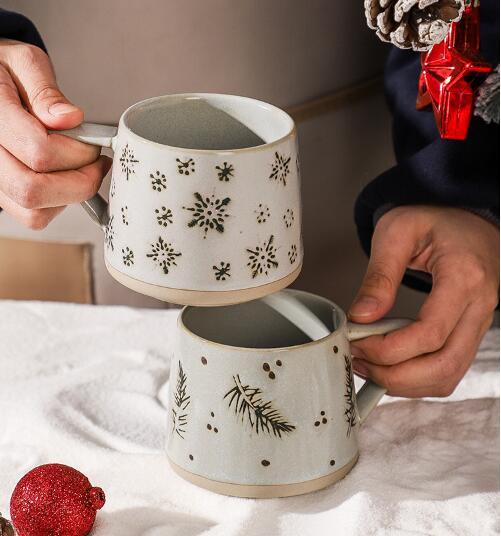 Retro Ceramic Fambe Ear-hanging Coffee Cup