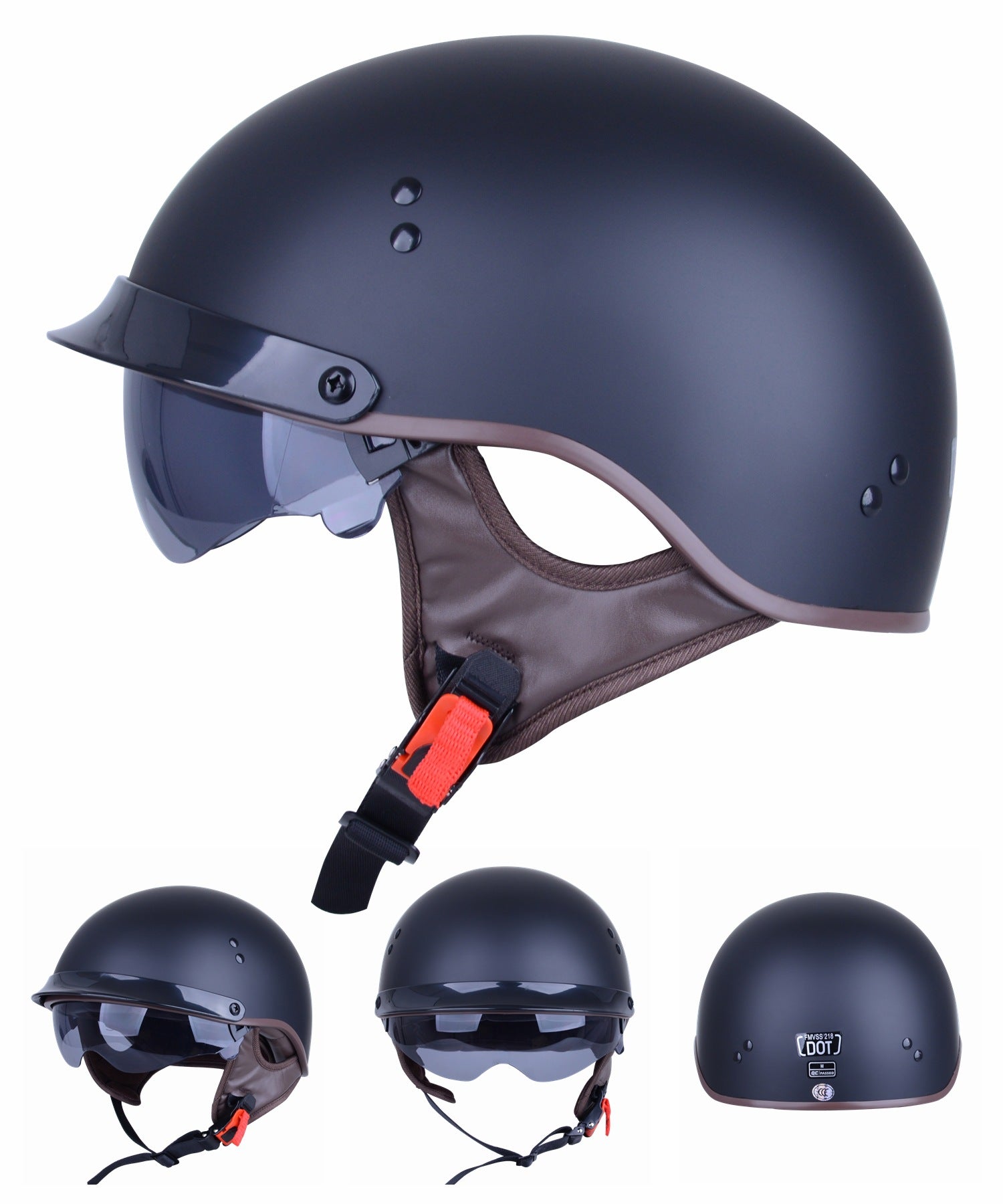 Retro Motorcycle Four-season Men's Harley Riding Helmet