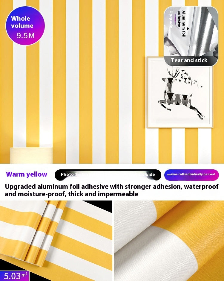 Self-adhesive Vertical Stripe Wallpaper Background Wallpaper