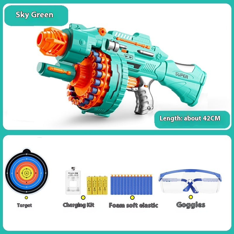 Pistolet jouet électrique à tir continu pour enfants avec balles souples