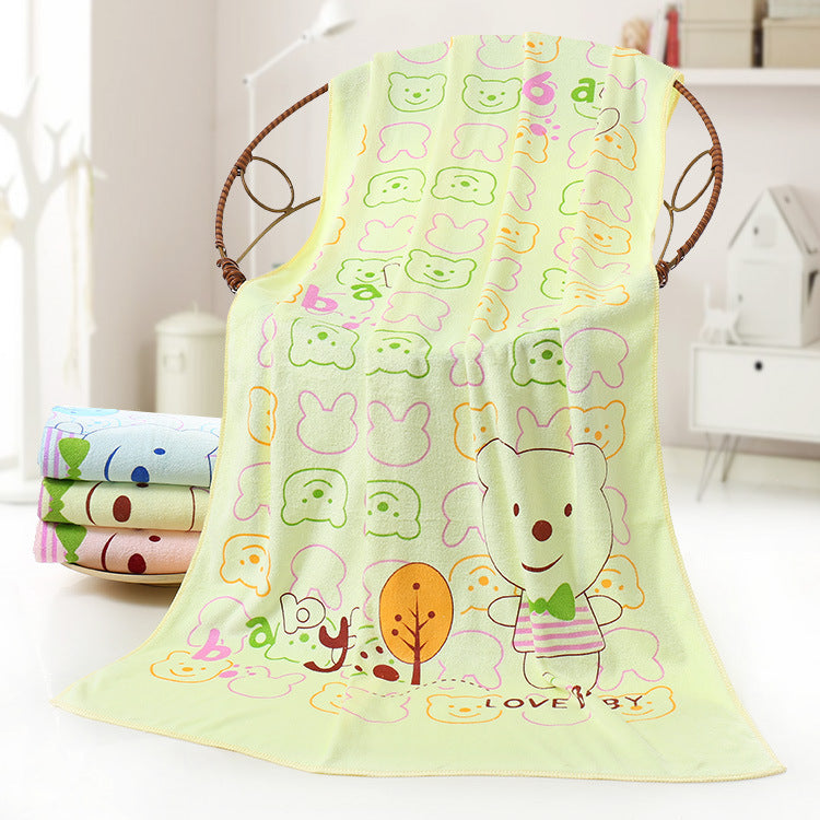 Microfiber Cartoon Cute Printed Bath Absorbent Soft Bath Towel