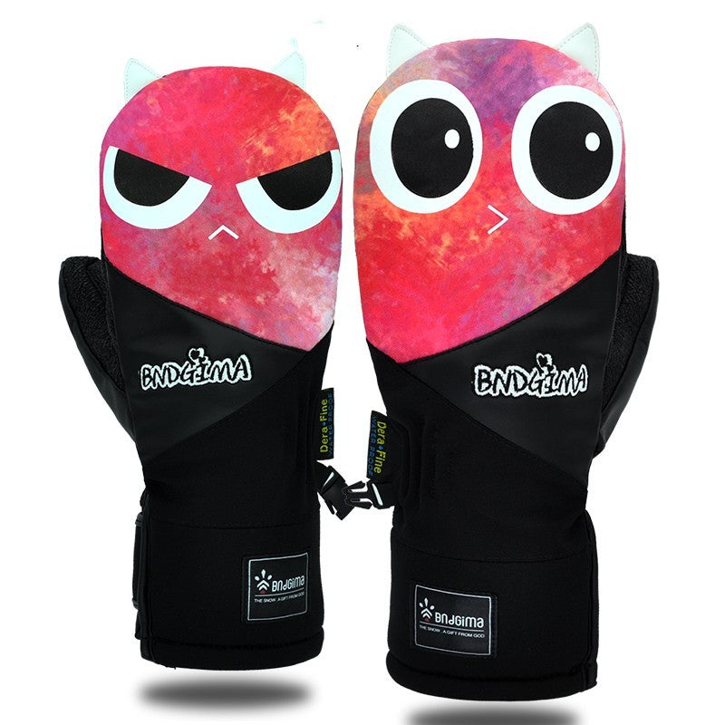 Waterproof Thickened Warm Double Snowboarding Gloves For Men And Women
