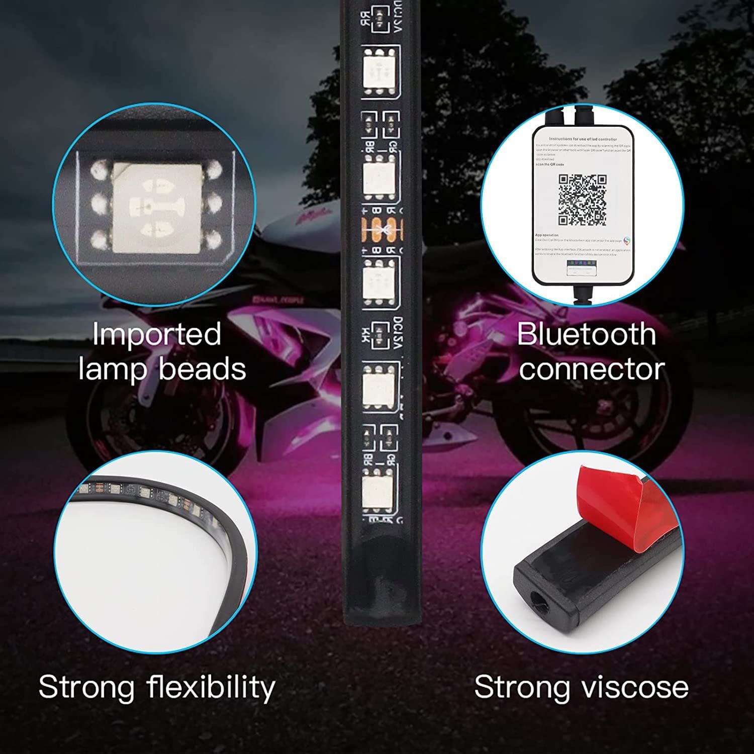 Motorcycle Chassis Bottom Ambient Light Colorful Illumination