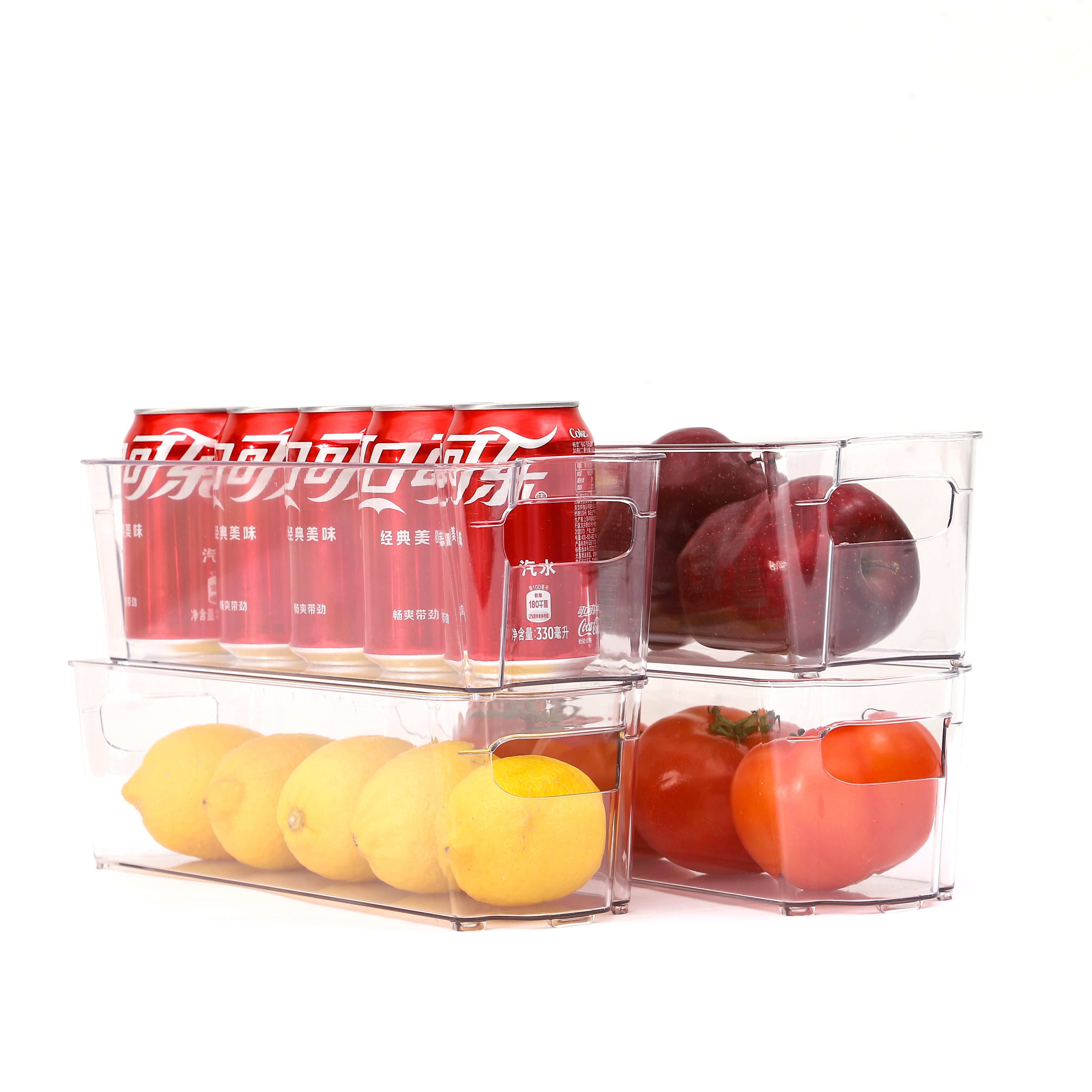4 Pieces Of Narrow Refrigerator Organizer