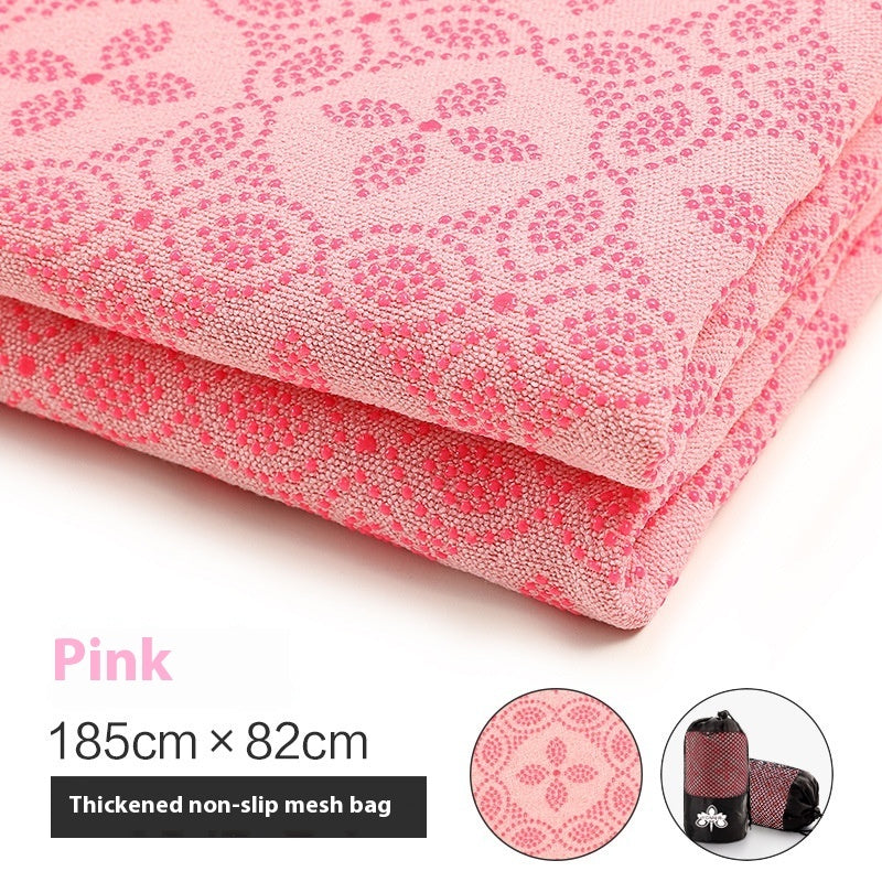 Yoga Mat Towel Non-slip Particles Sweat-absorbent Thick