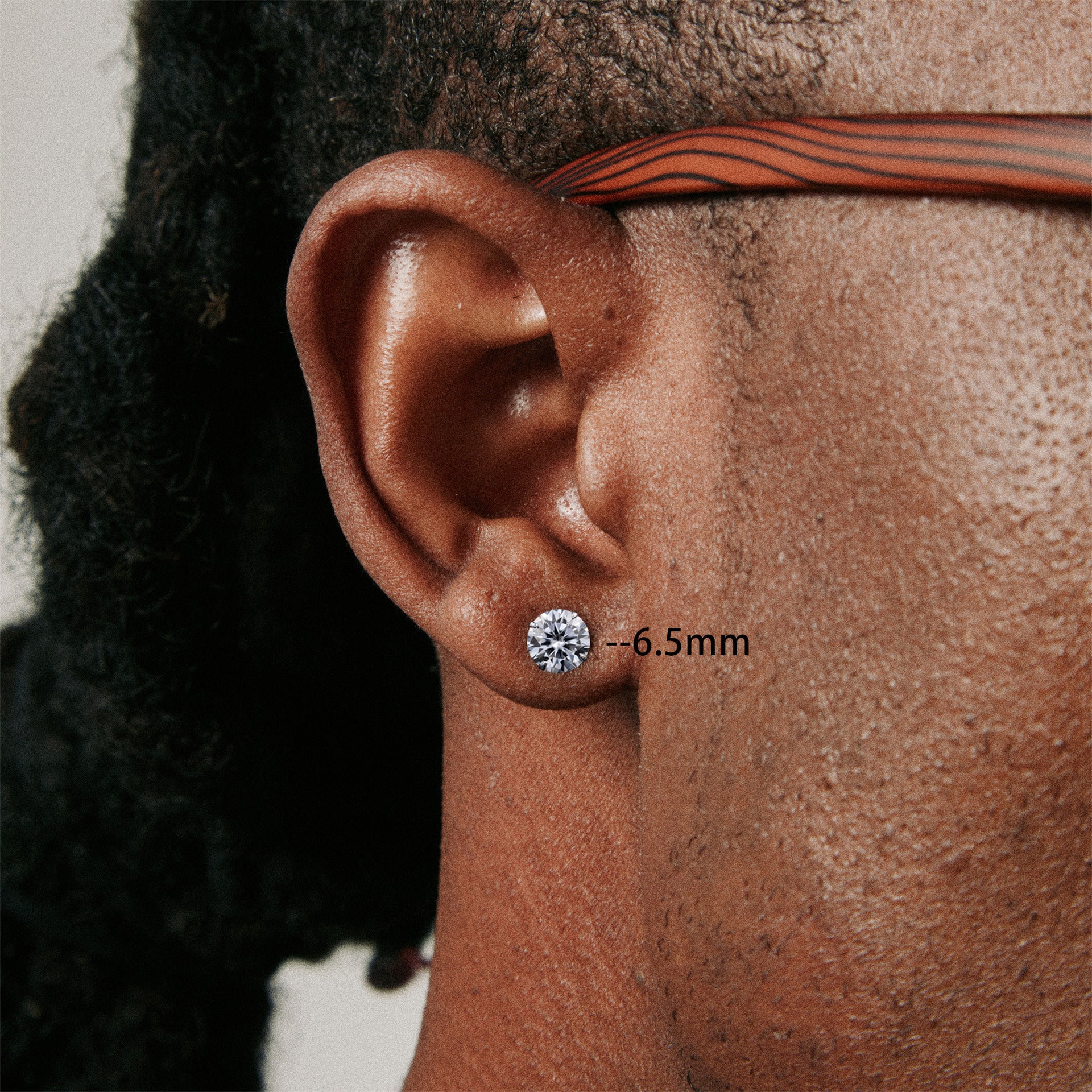Classic Round Large Zircon Hip-hop Stud Earrings