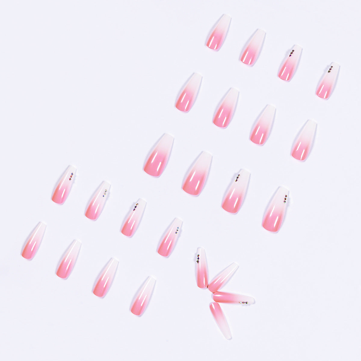 Gradient Rhinestone Wear Nail Sticker