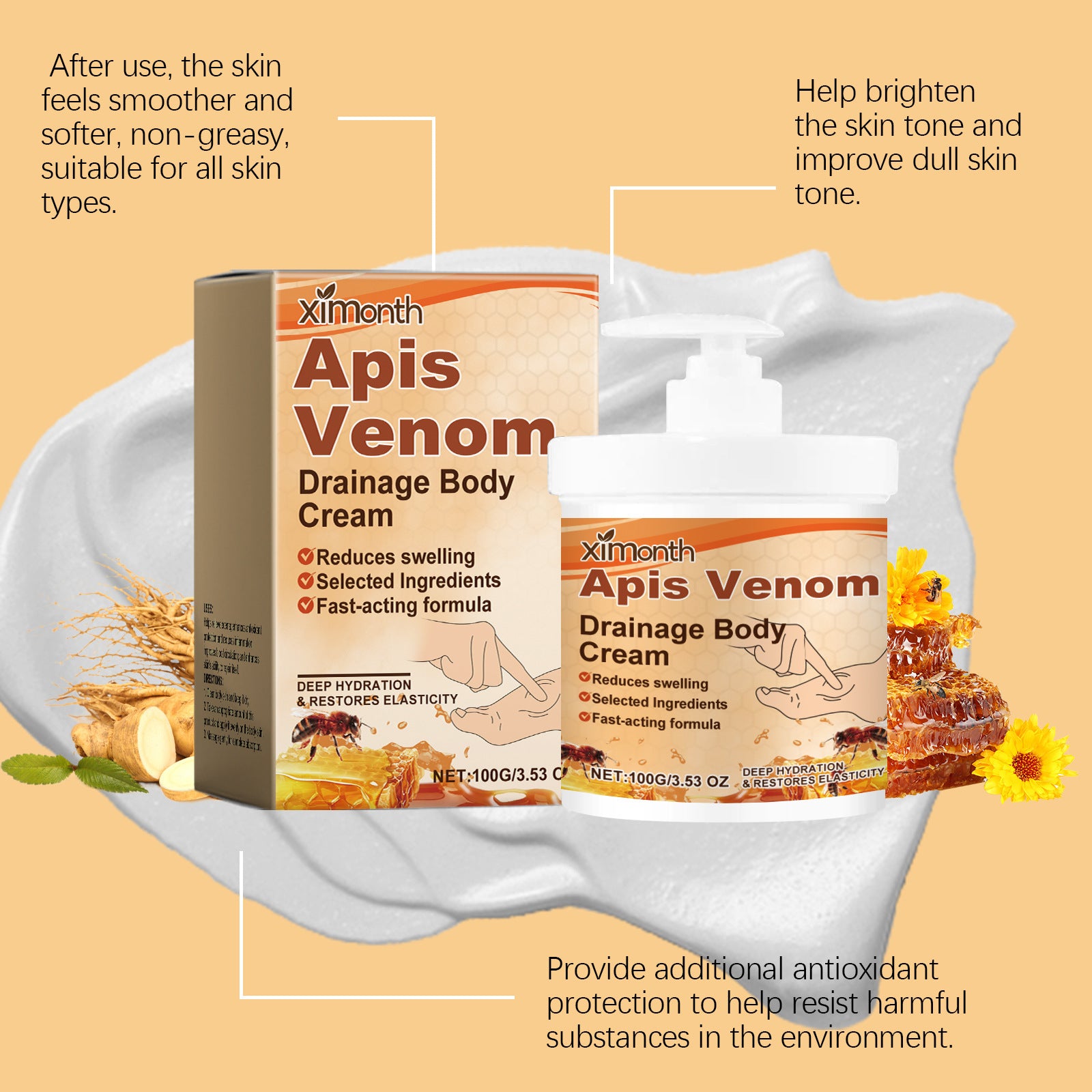 Improve Skin Dryness Nourishing Moisturizing Hydrating Daily Application Body Cream