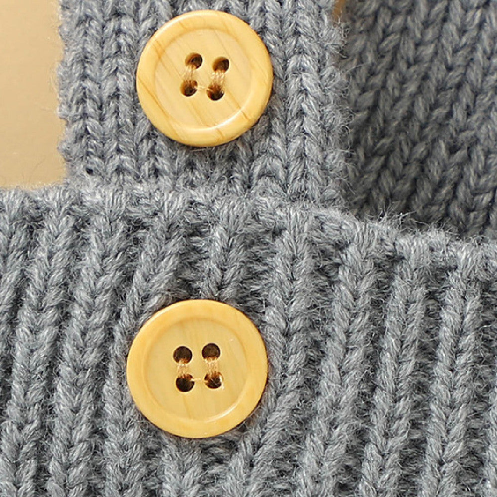 Children's Fashion Hollowed-out Knitted Overalls
