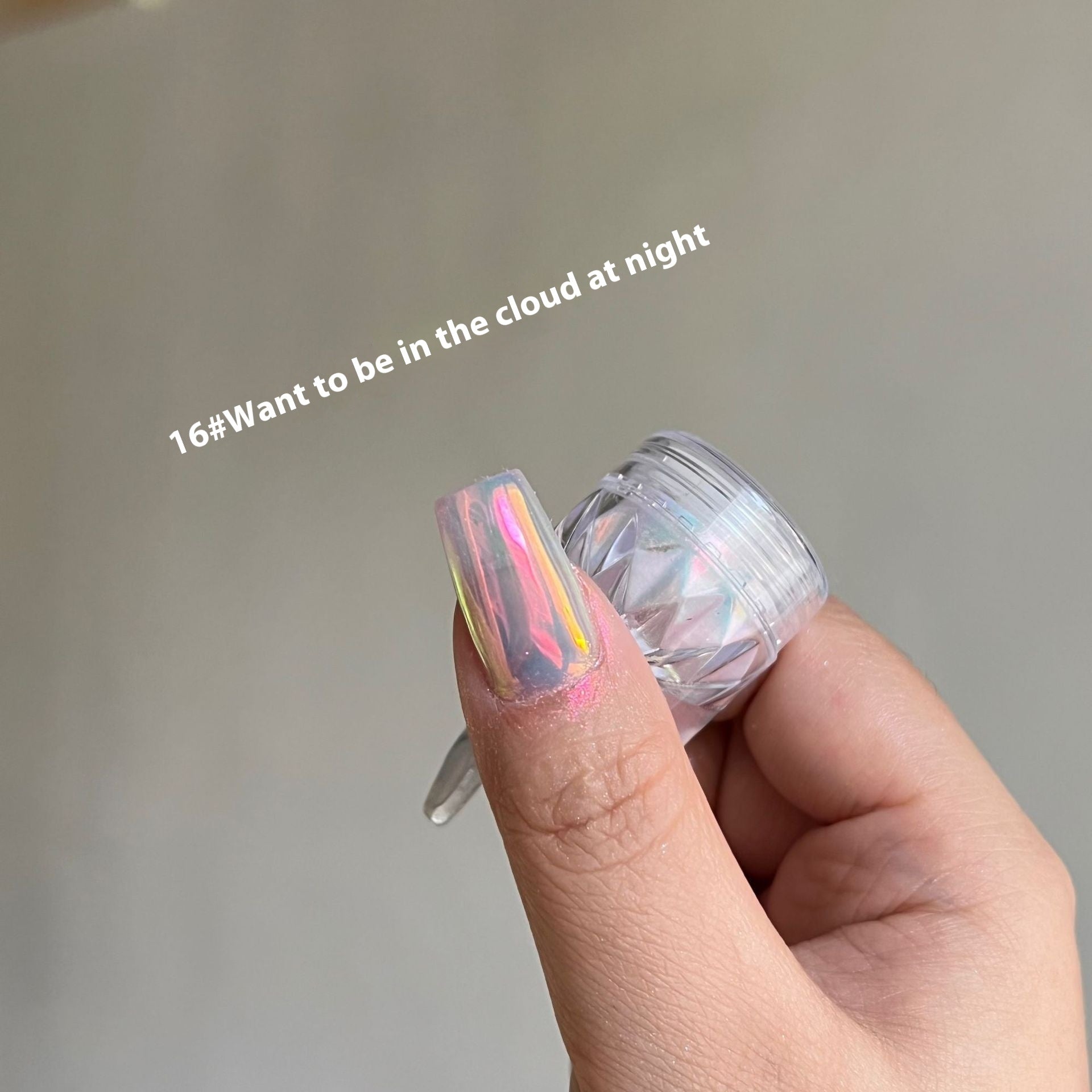Sky Mirror Aurora Powder Nail Beauty Ornament