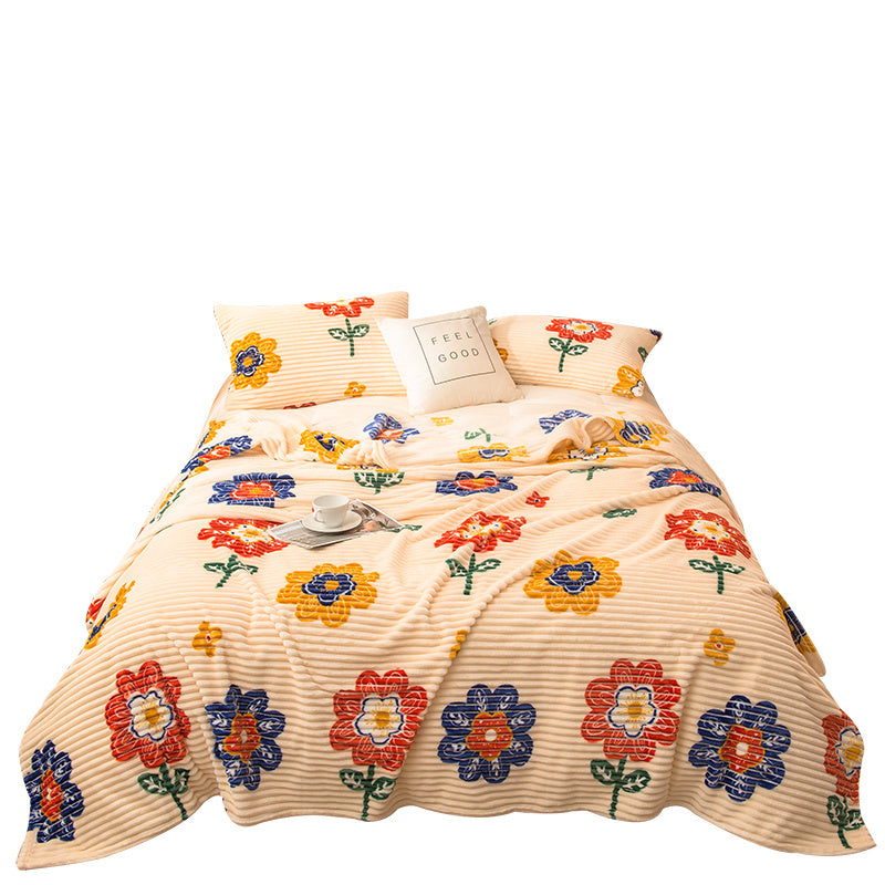 Summer Coral Fleece Blanket Thin Spring And Autumn Flannel Blanket