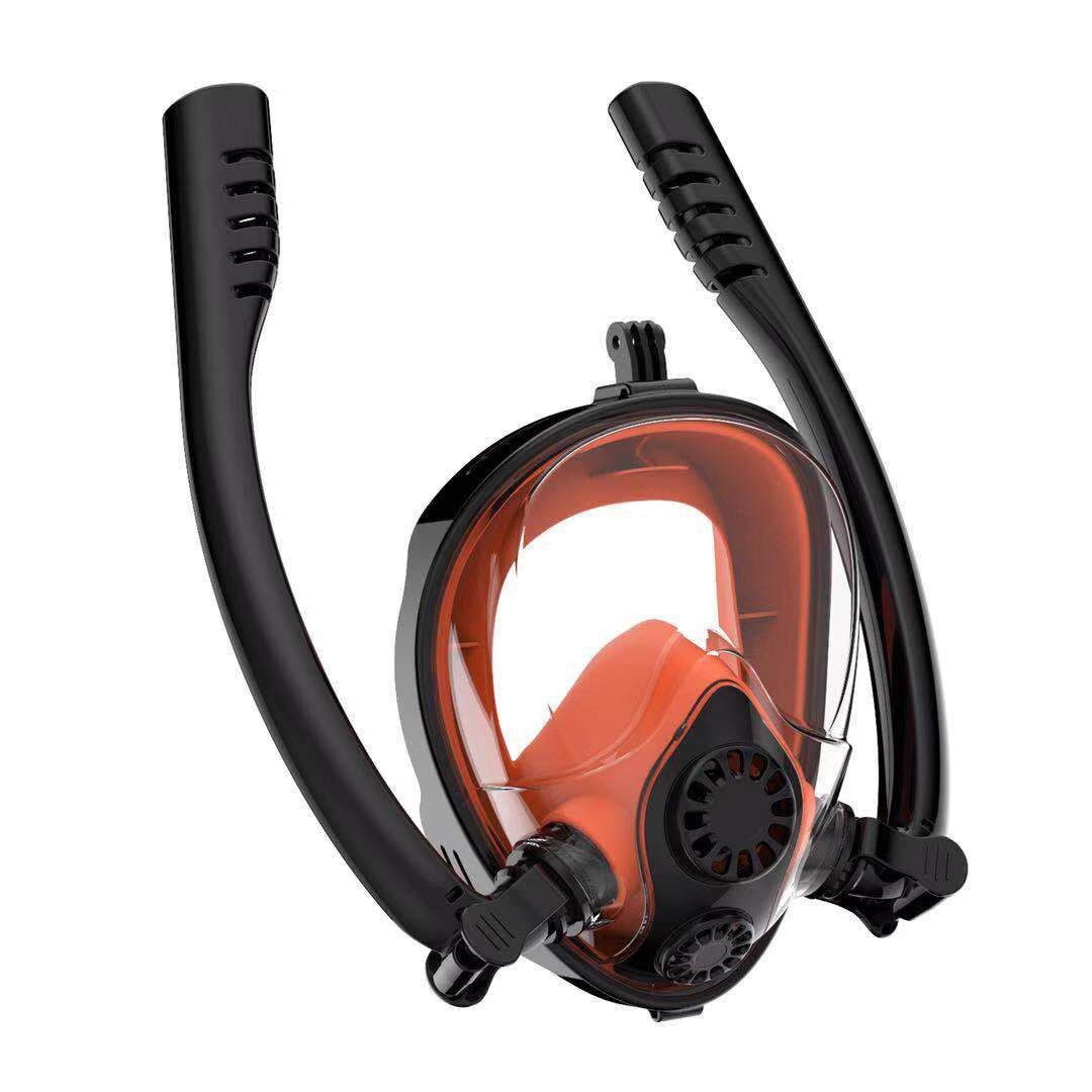 Double Tube Diving Mask Full Dry Snorkeling Suit Adult Swimming Anti-fog Mask