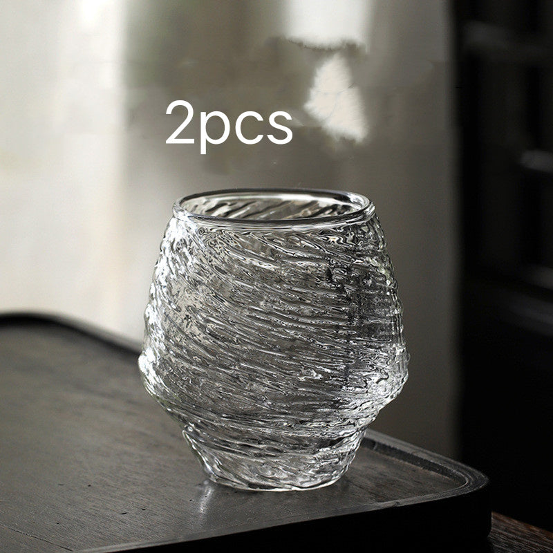 Glass Hammered Japanese Kung Fu Tea Cup