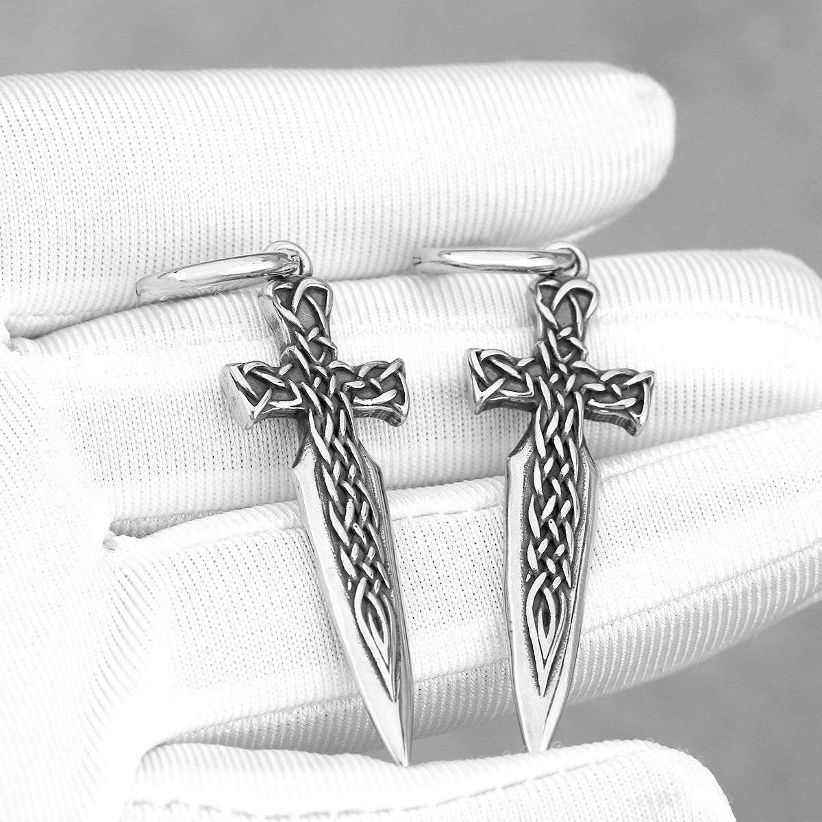 Stainless Steel Earrings Retro Fashion Gothic Sword Earrings