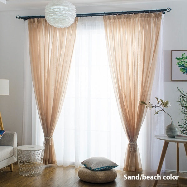 Wide Terylene Curtain Window Screen Fabric Solid Color
