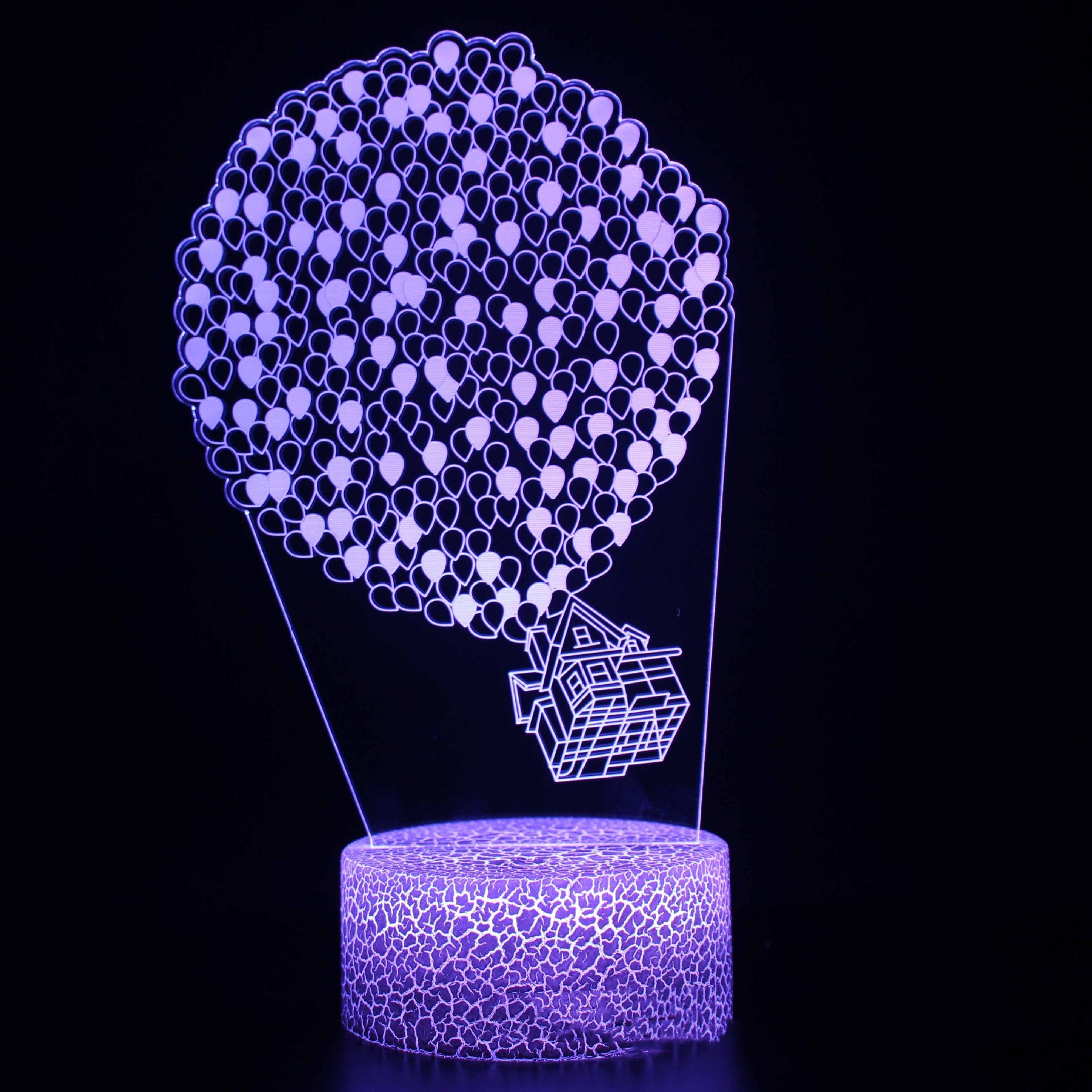 Hot Air Balloon Valentine's Day Series 3d Colorful Night Light