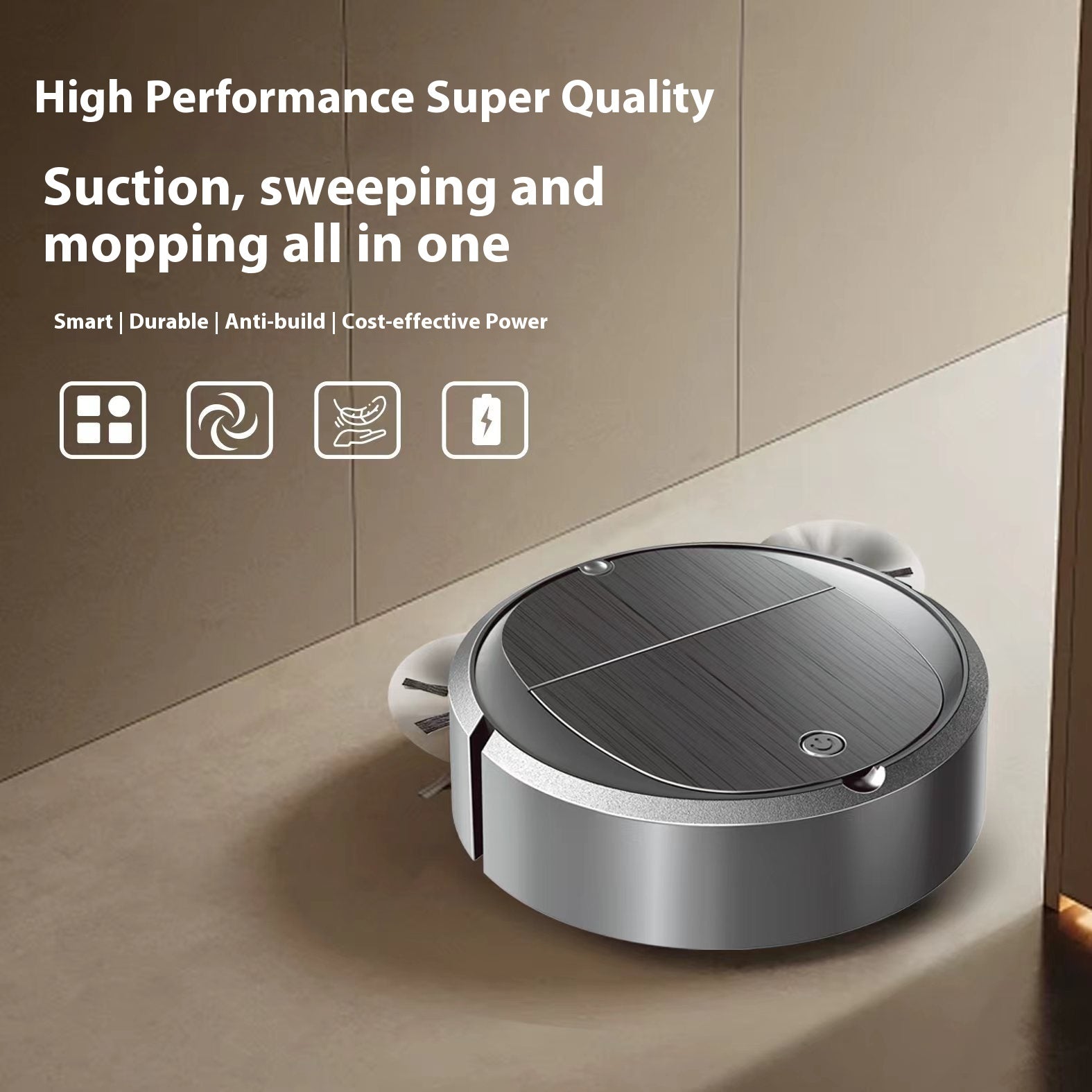 Intelligent Cleaning Robot Suction Sweeping Mopping 3-in-1 Charging