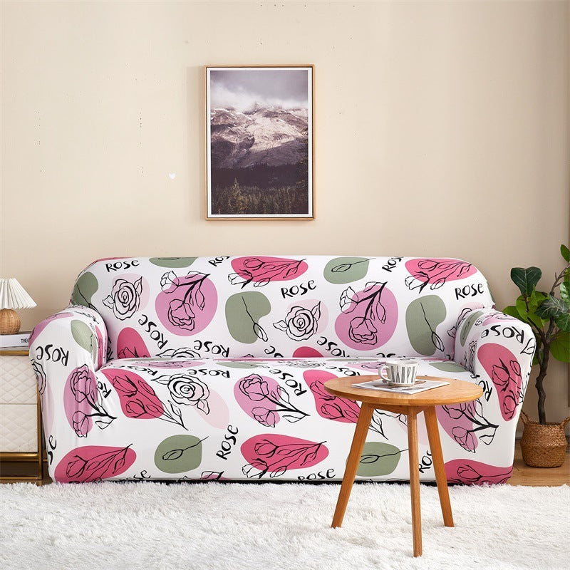 Elastic All-inclusive Milk Silk Printed Sofa Cover Universal