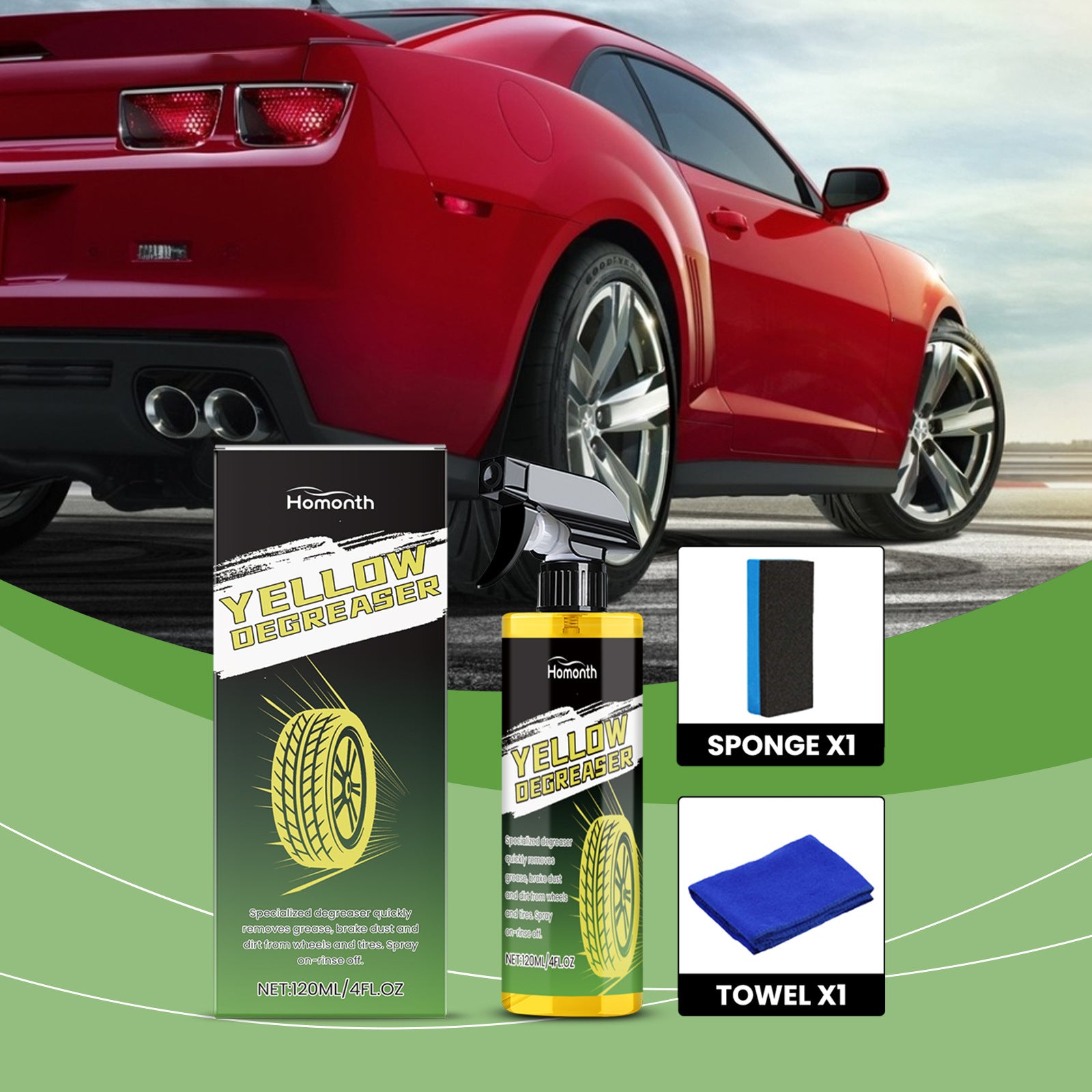 Car Tire Steel Ring Cleaning Stain Renovation Repair Wheel Rust Remover