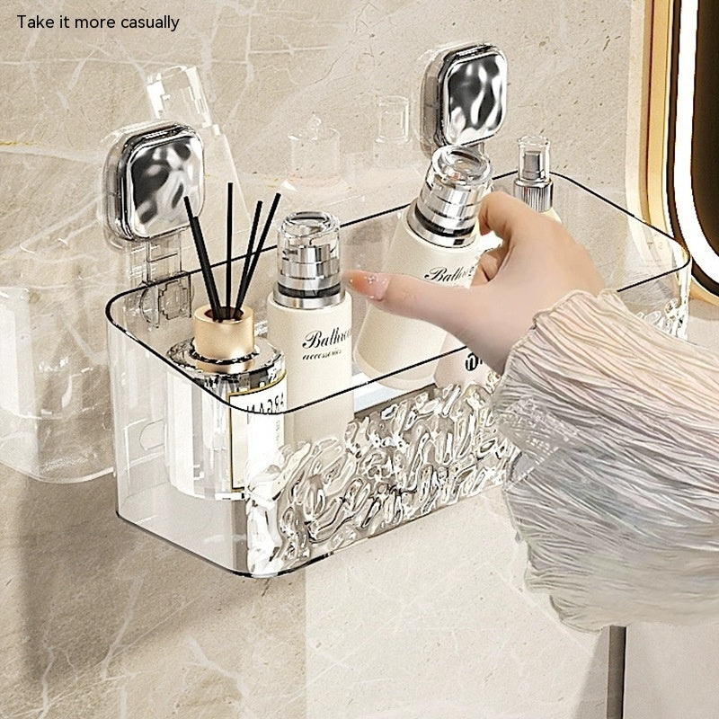 Toilet Rack Punch-free Bathroom Hanging Basket Wall