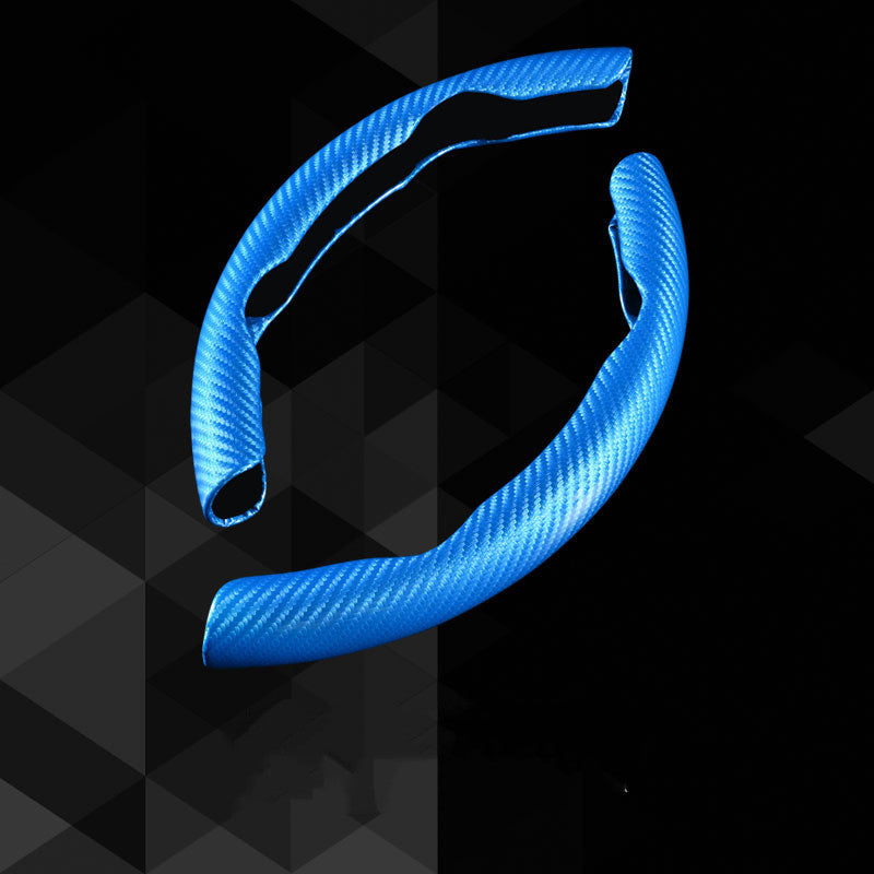 Car Universal Steering Wheel Cover Two-section Buckle Handle Cover Carbon Fiber Sports Sets